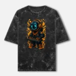 Music Unisex Acid Washed Oversized Tee