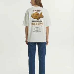 Bungeoppang Snack Club 240 GSM Boxy Fit Oversized T-Shirt for Women