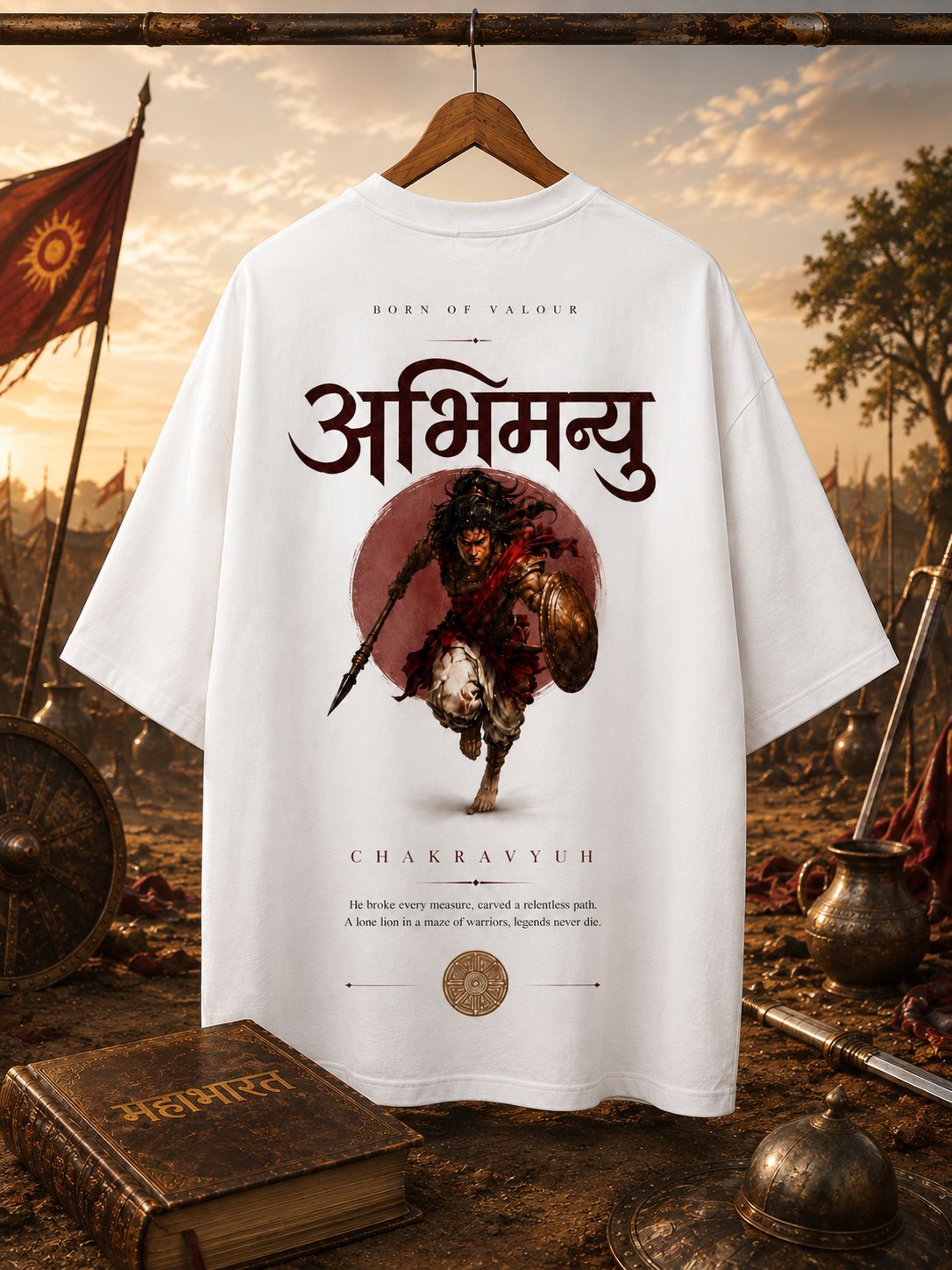 Abhimanyu Chakravyuh – 240 GSM Oversized T-Shirt