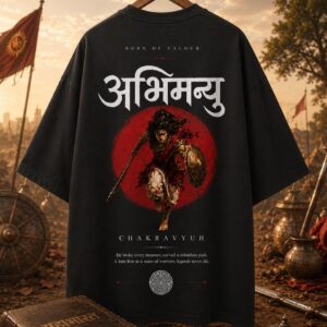 Abhimanyu Chakravyuh – 240 GSM Oversized T-Shirt