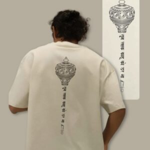 Sacred Kalash Back Printed Men's Oversized T-Shirt