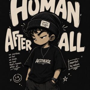 Human After All Oversized Graphic Printed Men's T-Shirt